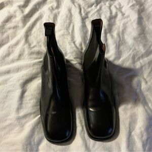 Sandro Black Leather Men's Ankle Boots